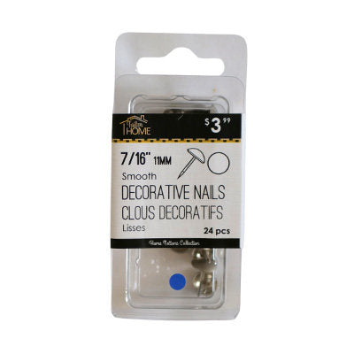 7/16" (11MM) SMOOTH DECORATIVE NAILS 24PCS