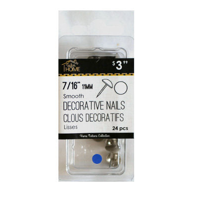 7/16" (11MM) SMOOTH DECORATIVE NAILS 24PCS