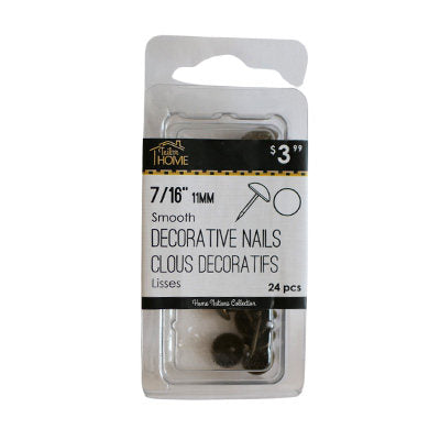 7/16" (11MM) SMOOTH DECORATIVE NAILS 24PCS