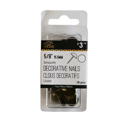 5/8" (15.5MM) SMOOTH DECORATIVE NAILS 18PCS