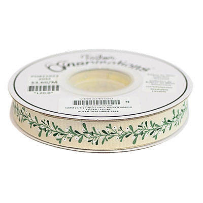 SINGLE FACE WOVEN RIBBON-FLORA 16MM (5/8")