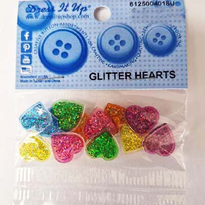 GLITTERED SPRING BUTTONS