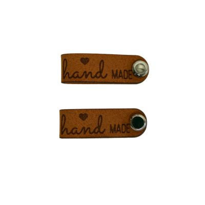 LEATHER LOOK SLIM FOLDOVER LABEL "HANDMADE"