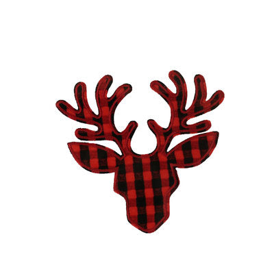 DEER HEAD APPLIQUE 8.5CM
