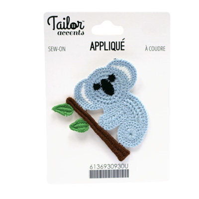 CROCHET APPLIQUE KOALA 6CM X 5.7CM