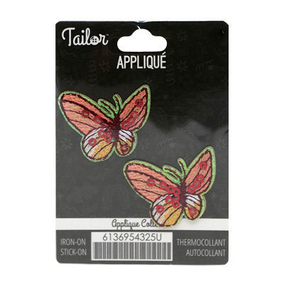 SMALL BUTTERFLY W/ SEQUINS APPLIQUES - IRON/STICK ON 3.3*2.7CM