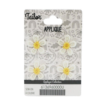TINY DAISY APPLIQUE - SEW ON - 2*2CM