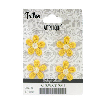 TINY DAISY APPLIQUE - SEW ON - 2*2CM