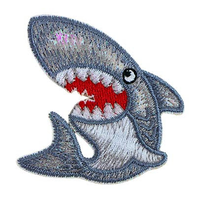 APPLIQUE MOTIF SHARK IRON ON