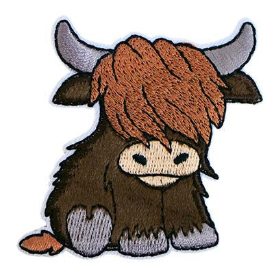 APPLIQUE FLUFFY COW IRON ON