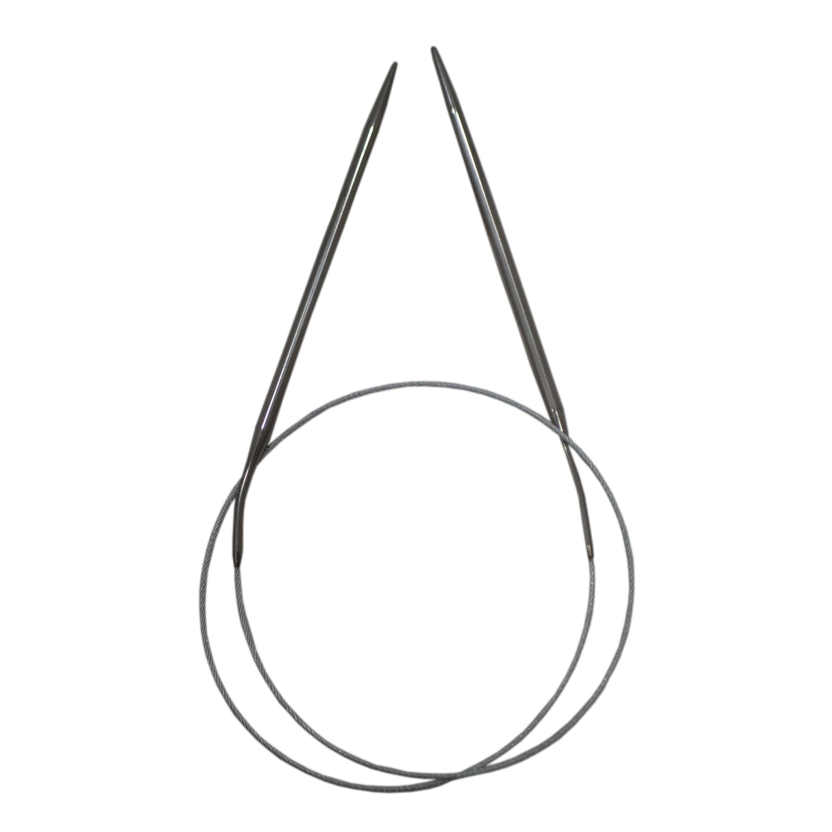 KNITTING NEEDLES - STEEL 80CM CIRCULAR 4MM