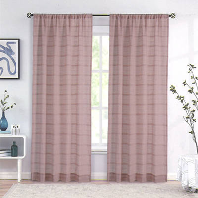 CARNABY STRIPE ROD POCKET PANEL - PEONY