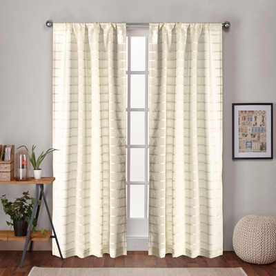 TORINO ROD POCKET PANEL 52x96" - IVORY