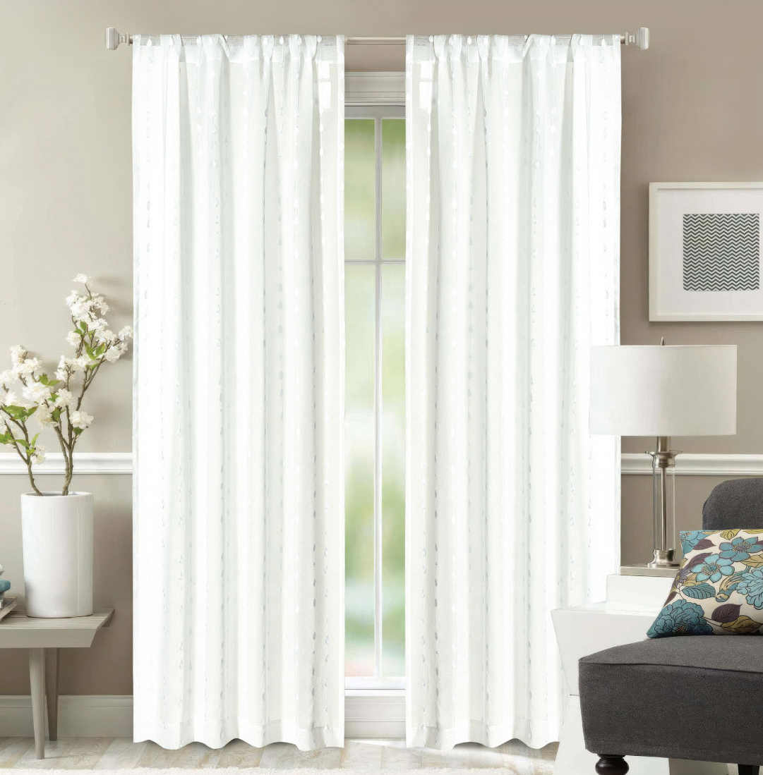 SEVILLE ROD POCKET PANEL 52x96" - WHITE