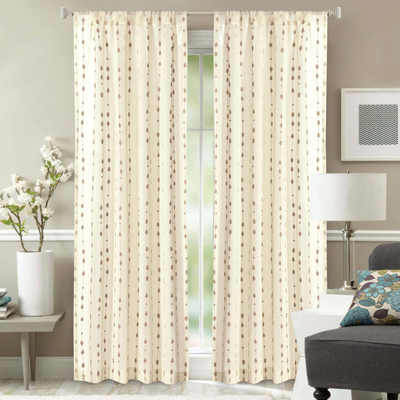 SEVILLE ROD POCKET PANEL 52x96" - BONE