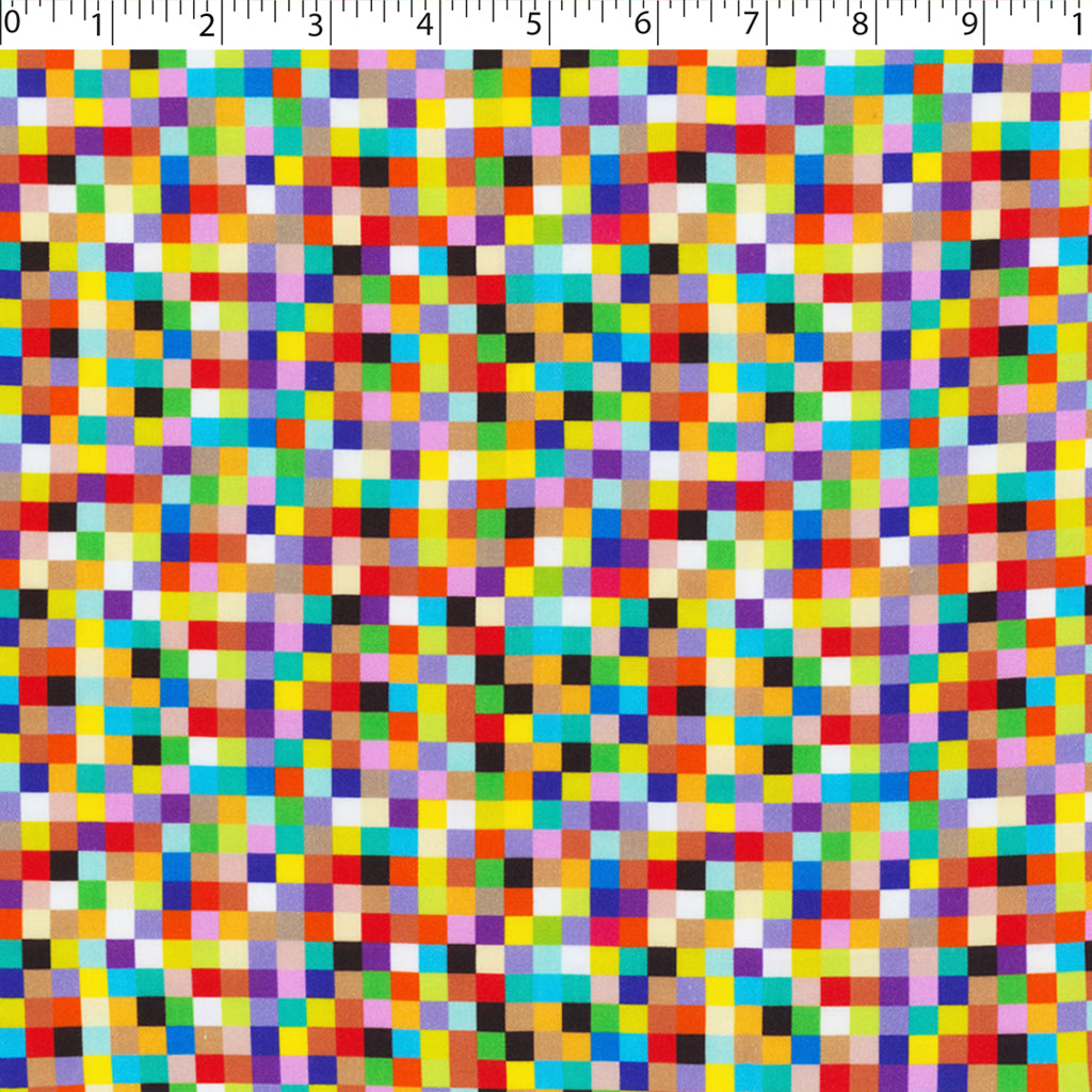 SABRINA RAYON TWILL PRINTS - MINI SQUARES