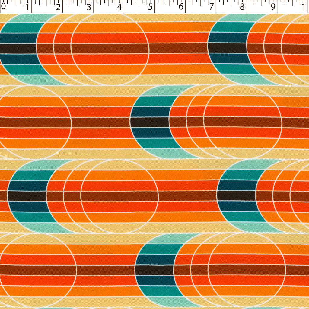 SABRINA RAYON TWILL PRINTS - CIRCULAR GEOMETRIC