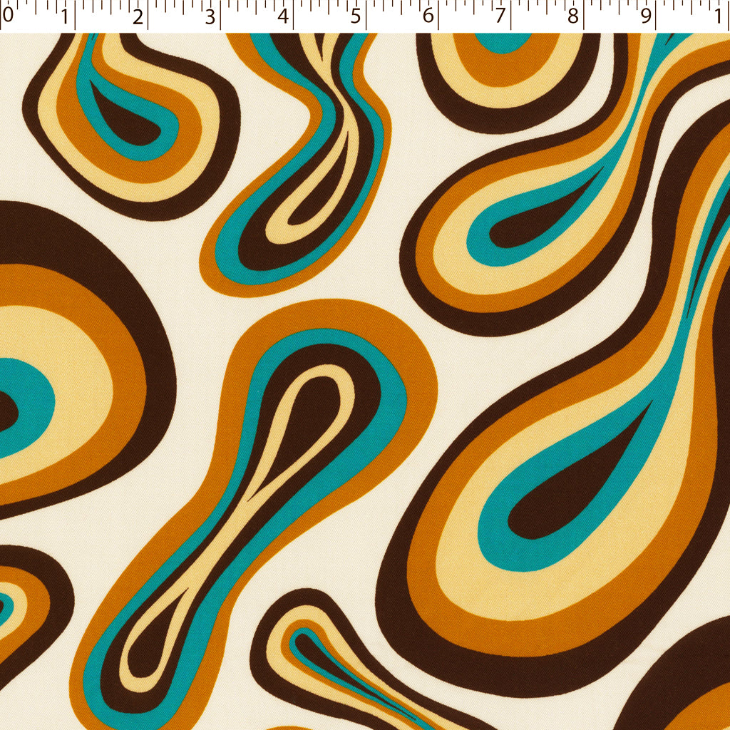 SABRINA RAYON TWILL PRINTS - ABSTRACT SWIRL