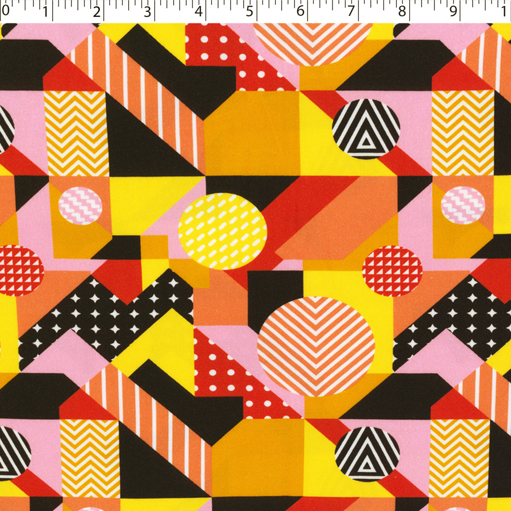 SABRINA RAYON TWILL PRINTS - GEOMETRIC