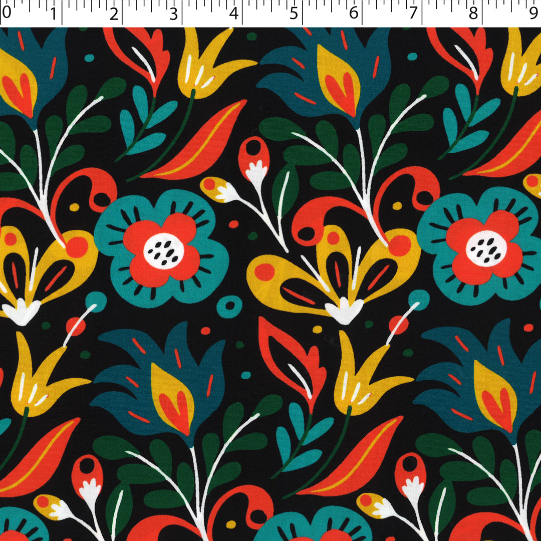 SOCIETY POPLIN PRINTS - FOLKSY