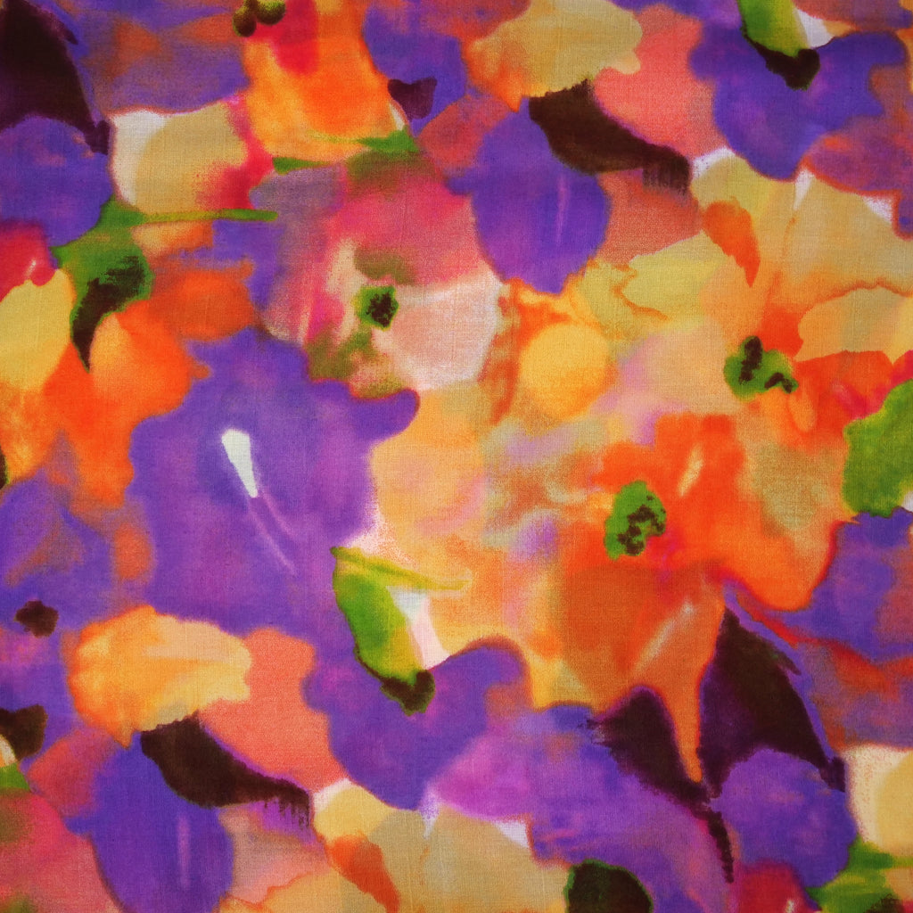 EDITH POLYESTER PRINTS - DISTRESSED FLORAL