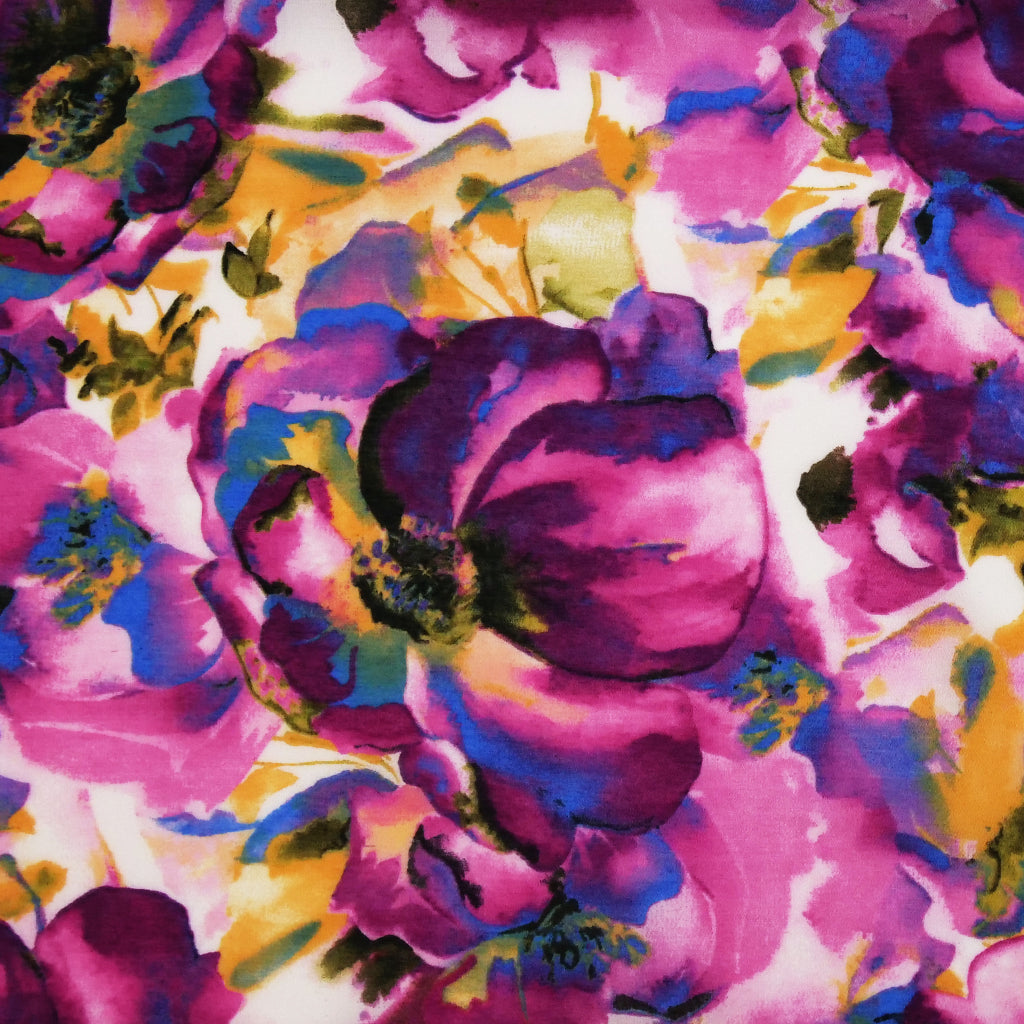 EDITH POLYESTER PRINTS - WATERCOLOR FLORAL