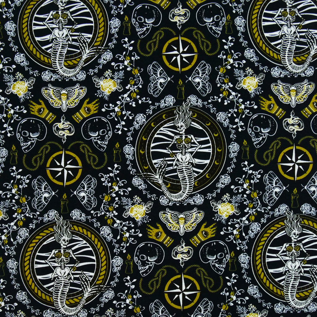 SABRINA KNIT PRINTS - SKULLS/SKELETONS