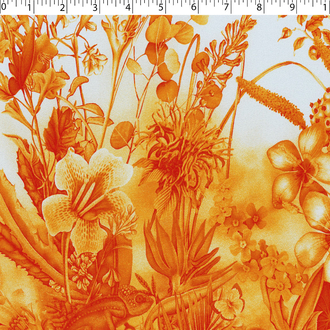 ILENE CREPE PRINTS - BOTANICAL FLORAL BORDER