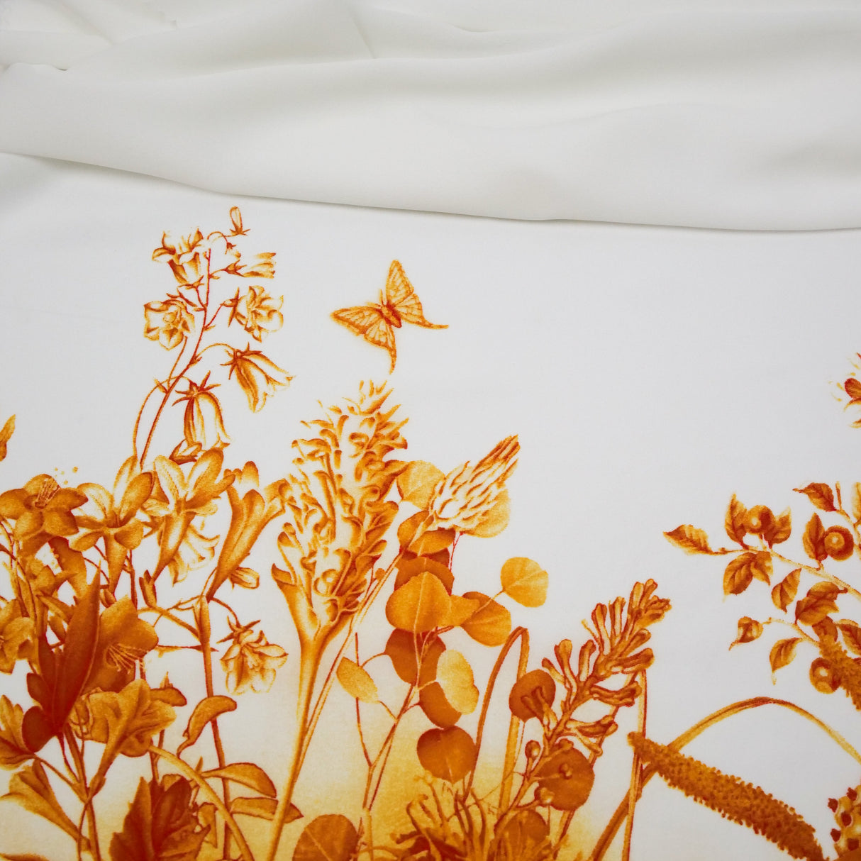 ILENE CREPE PRINTS - BOTANICAL FLORAL BORDER