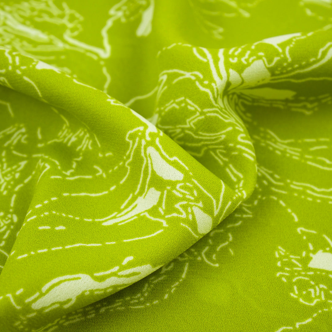 ILENE CREPE PRINTS - MONOTONE FLORAL