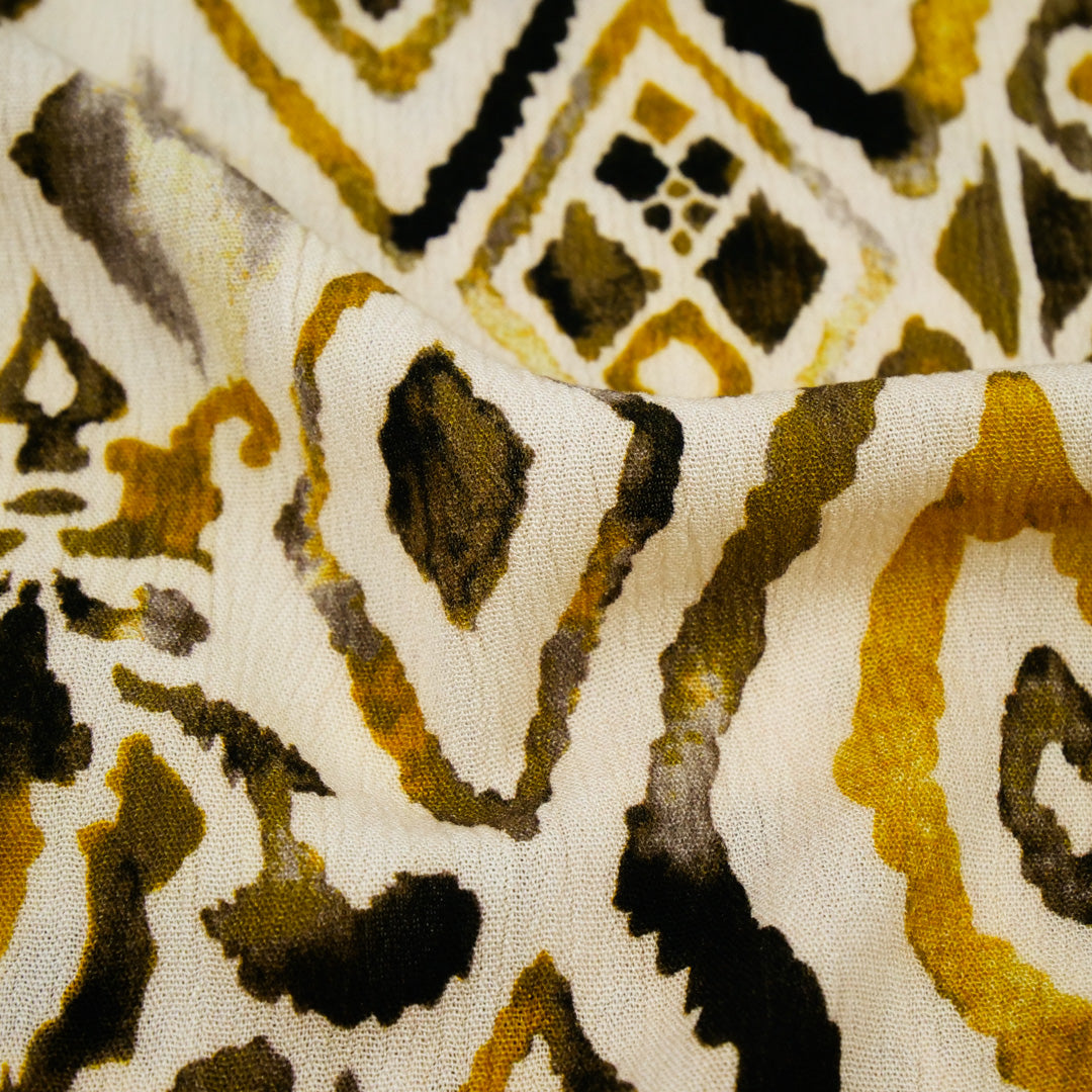 SAVANNAH - RAYON CRINKLE PRINTS - DIAMOND GEOMETRIC