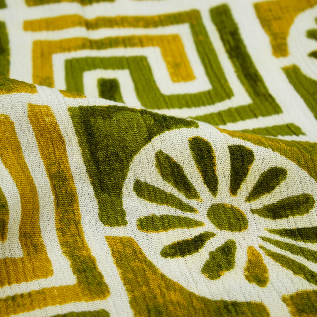 SAVANNAH - RAYON CRINKLE PRINTS - SQUARE GEOMETRIC