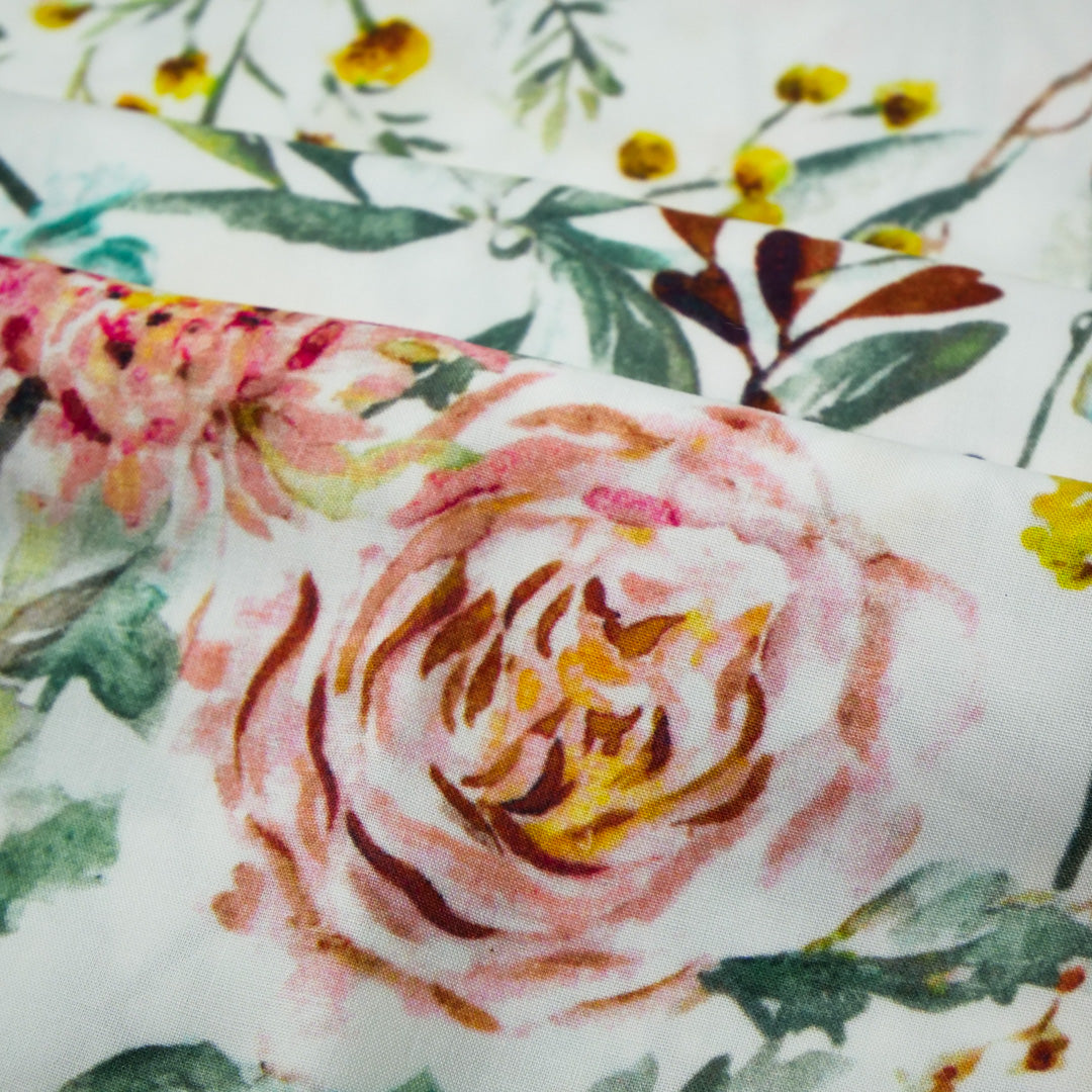PRETTY POSIES - RAYON PRINTS - BOTANICAL FLORAL