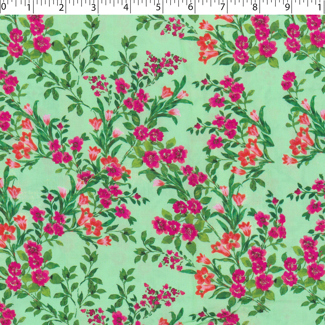 PRETTY POSIES - RAYON PRINTS - SMALL VINEY FLORAL