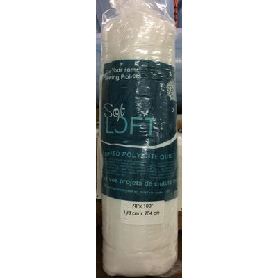 SOFTLOFT BONDED POLYESTER QUILT BATT 78"X100"