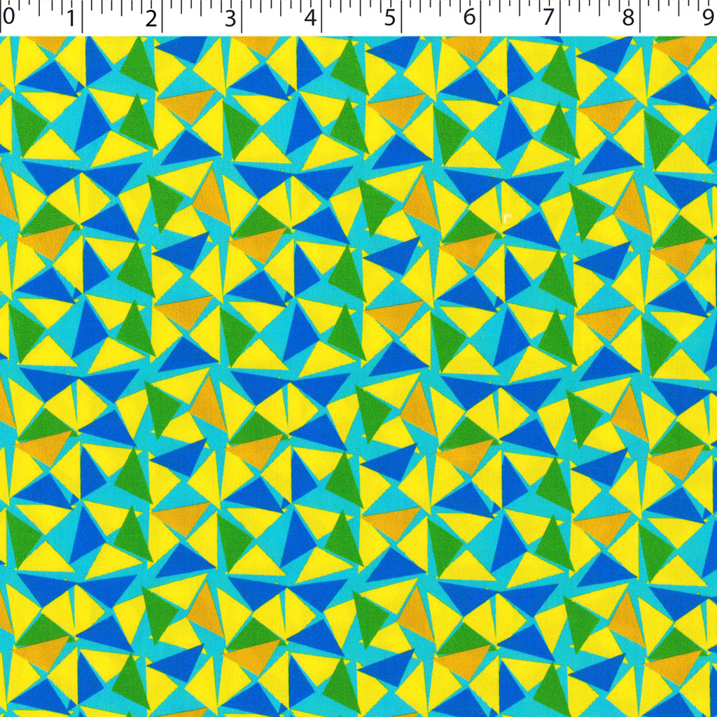 SOCIETY POPLIN PRINTS - TRIANGLE BLOCK