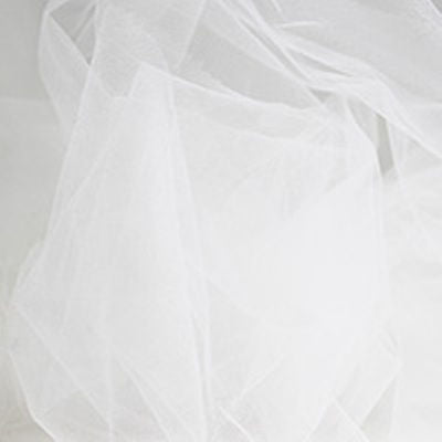 white nylon tulle