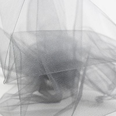 silver shiny nylon tulle