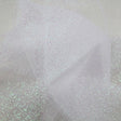 white tulle with iridescent glitter