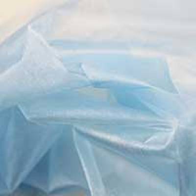 lt blue nylon shimmer organza