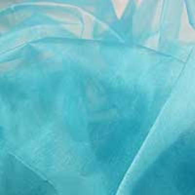 aqua nylon shimmer organza