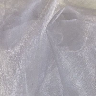 silver nylon shimmer organza