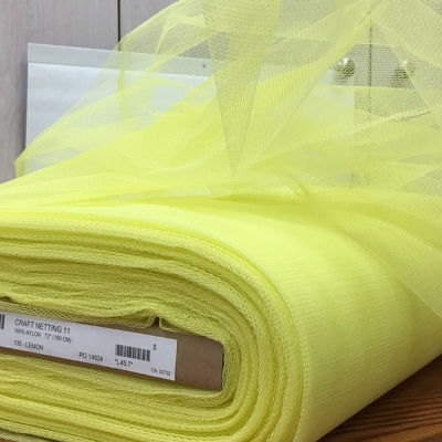 lemon nylon netting with a crisp hand