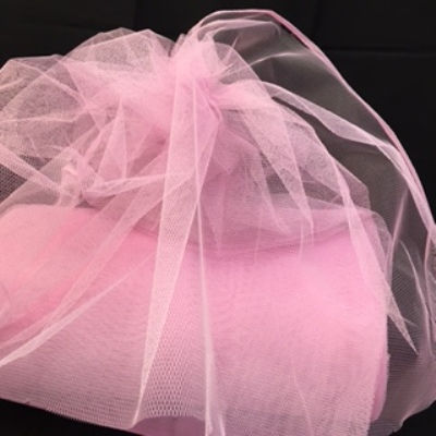 paris pink nylon netting with a crisp hand
