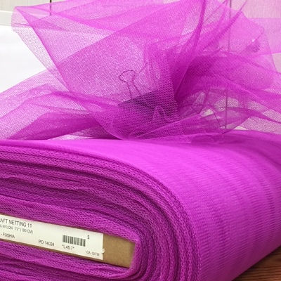fushia nylon netting with a crisp hand