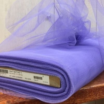 deep lavender nylon netting with a crisp hand