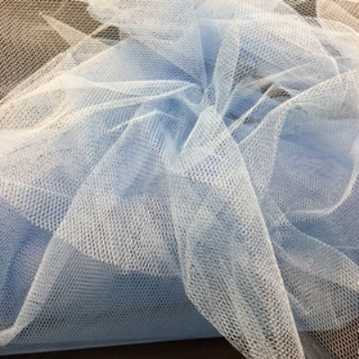 sky blue nylon netting with a crisp hand