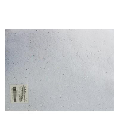 polyester glitter felt white