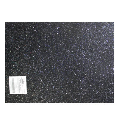 polyester glitter felt black
