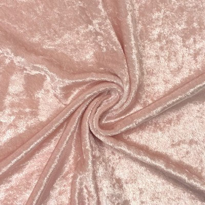 polyester crush velour - barely blush